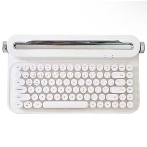 Actto B305 Retro Mini Bluetooth Keyboard Typewriter MultiDevice Compatible•White